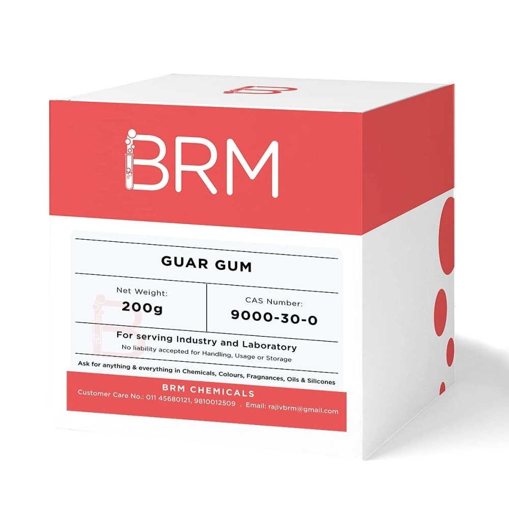 BRM Chemicals Guar Gum- 200 Grams For Soap Making, Shampoo, Cosmetics, Serum Making, Beauty Formulations, Moisturizer, Lotion Making, Domestic Use & Diy Personal Care For Face, Hair, Skin & Body