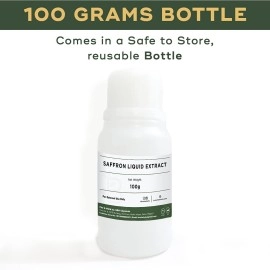 BRM Herbals Saffron Liquid Extract - Water Soluble - 100 Grams For Soap Making, Shampoo, Cosmetics, Lotions, Creams, Face Wash, Serum Making & Diy Personal Care For Face, Hair, Skin & Body