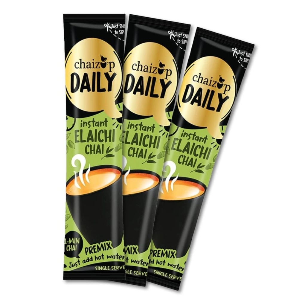 Chaizup Daily 1 Min Chai - Cardamom Flavour - 14gm x 30 sachet, Elaichi Tea, Easy to Make Instant Tea, Home Like Tea, Aromatic and Flavoured, (Cardamom, 420 gm)