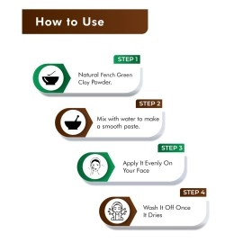 H&C French Green Clay Powder - 227 Grams | for Cleanse and Detoxify Your Skin