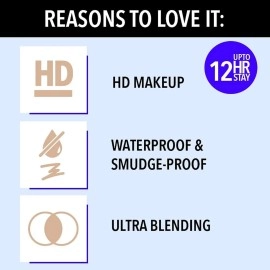 Blue Heaven HD All In One Makeup Stick, Silk Matte - Medium,101, Vanilla-Very Fair, All, 10gm