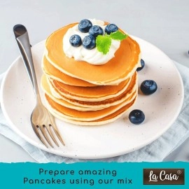 La Casa French Vanilla + Chocolate + Red Velvet Belgian Waffle Mix | Combo Pack of 3 | Pancake Mix | Multigrain | Vegan | Extra Crisp | 3x400g |