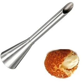 Perfect Pricee Cream Icing Piping Nozzle Tip Stainless Steel, Chocolate Filling Nozzle for Pasty, Puff, Cream Roll, Doughnut, Cupcake, Fondant Cake Decorating Long Bakeware Tip 6mm Nozzle