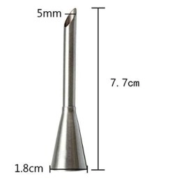 Perfect Pricee Cream Icing Piping Nozzle Tip Stainless Steel, Chocolate Filling Nozzle for Pasty, Puff, Cream Roll, Doughnut, Cupcake, Fondant Cake Decorating Long Bakeware Tip 6mm Nozzle