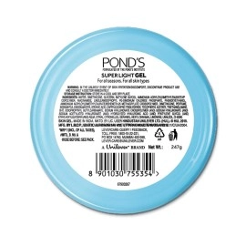 Pond\'S Super Light Gel Oil Free Moisturiser With Hyaluronic Acid + Vitamin E, 247 G