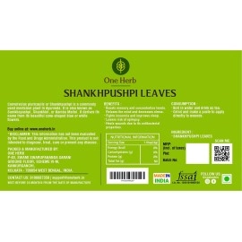 One Herb - Shankhpushpi Tea 100g, Superherb for Memory & Sleep, Helps with Headache, Herbal Tea, Caffeine Free