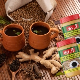 Sudar Sukku Kaapi Powder, Ginger Coriander Coffee Powder Instant 200 Grams Jar (Pack of 4)