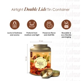 Saffron Cup Kashmiri Kahwa Green Tea - 100g | Premium Blend with Saffron-Infused Flavor, Cardamom, Rose Petals, Cinnamon & Almonds (Airtight Double-Lid Tin)