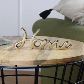 Purestory Tabletop Freestanding Home Sign,Decorative Metal Words Home Decor,Bedroom Kitchen Living Room Table Centerpiece Words.Decorative Metal Word Signs - Home - Gold