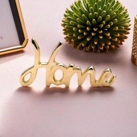 Purestory Tabletop Freestanding Home Sign,Decorative Metal Words Home Decor,Bedroom Kitchen Living Room Table Centerpiece Words.Decorative Metal Word Signs - Home - Gold
