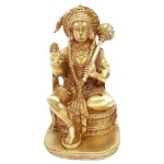 Radhika Poojan Bhandar Ashtadhatu-Brass Shri Hanuman ji Idol (3 Inch Height)