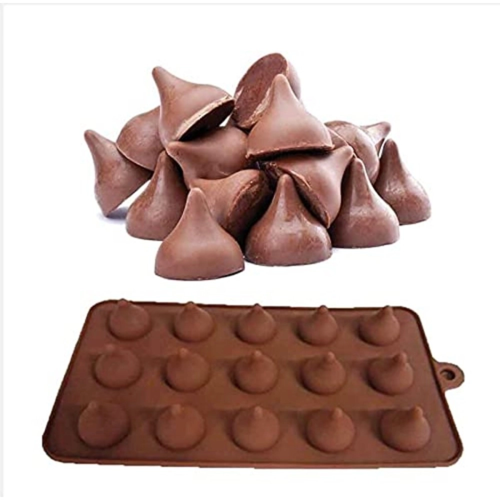 Perfect Pricee Chocolate Mold Ice Candle, Small Cake Brownie Christmas Muffins Silicone Tray (Kiss Chocolate)