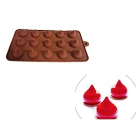 Perfect Pricee Chocolate Mold Ice Candle, Small Cake Brownie Christmas Muffins Silicone Tray (Kiss Chocolate)