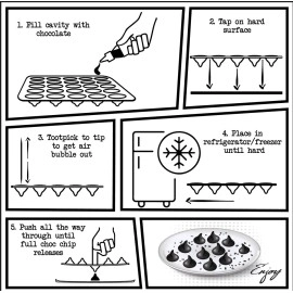 Perfect Pricee Chocolate Mold Ice Candle, Small Cake Brownie Christmas Muffins Silicone Tray (Kiss Chocolate)