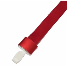 Kidultz Aluminium Premium ID Card Vertical Holder with Rope & Retractable Metal YoYo - Assorted Colour (1 Set - 1 ID Holder, 1 Rope, 1 Hook & 1 YoYo) (Red Horizontal)