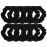 Belicia Pack of 10 Small Velvet Scrunchies for Women Hair Accessories, Mini Thin Elastic Hair Ties (Black)