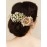 Hair Flare Artificial Peony Flower with Pearl Hair Comb Slide, Hair Juda Bun Accessories, Side Hair Pin for Girls & Women, Peach, 2216