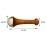 Livronic Kansa Wand for Face,Body & Foot Massager with Teak Wooden Handle Small Bronze Capped Small Kansa Wand for Deep Relaxation 4.5 Cm Natural Brown