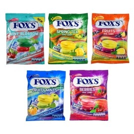 Fox\'s Crystal Clear Fruits Oval Candy Mix Flavoured 125G X 5 Pouch - Mix