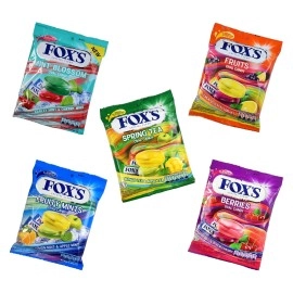 Fox\'s Crystal Clear Fruits Oval Candy Mix Flavoured 125G X 5 Pouch - Mix