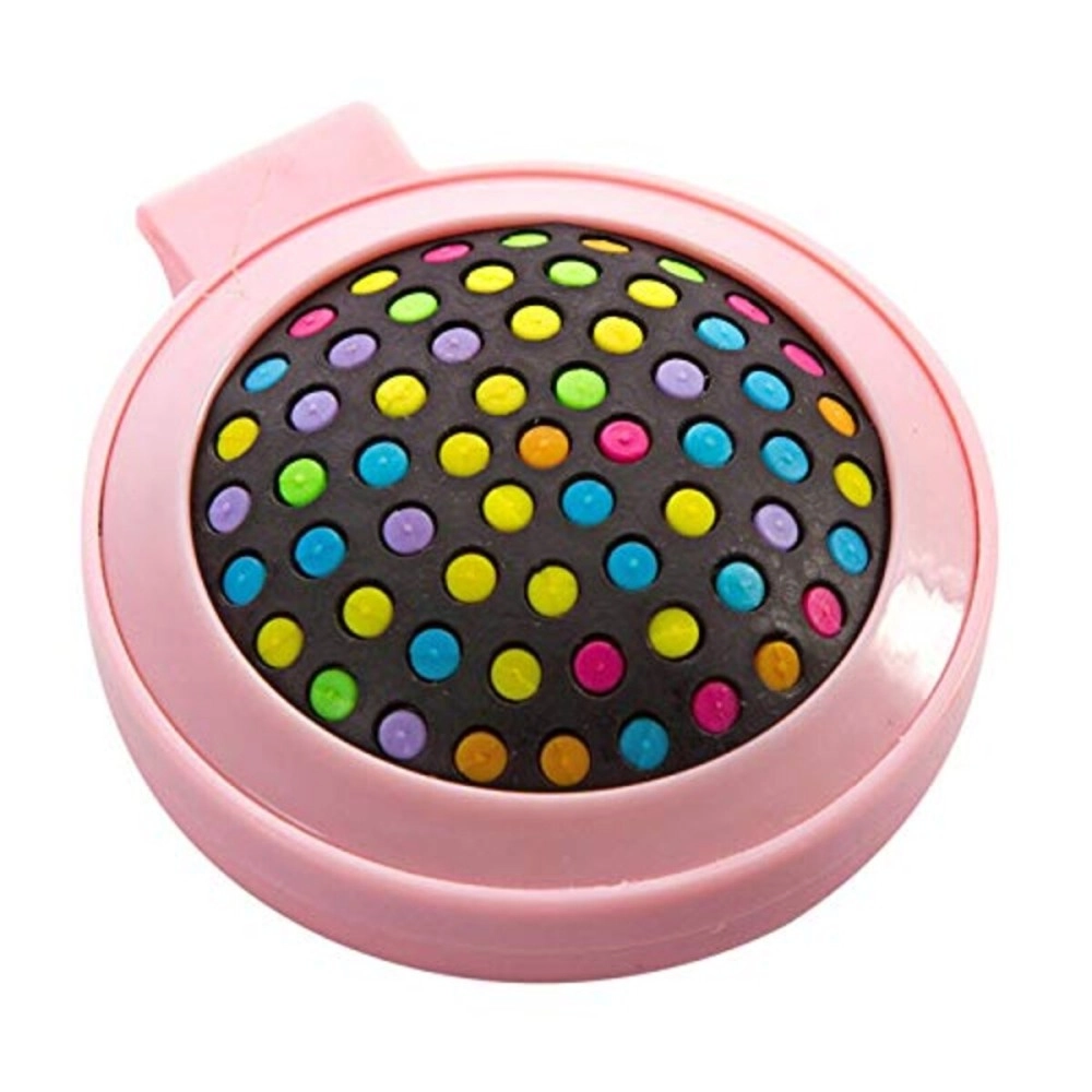 Alexvyan Light Pink Round Travel Mini Hair Comb with Make up Mirror Pocket Hair Brush Folding Hair Brush for Travel,Gift for friends, relative, lovers, sisters,mothers and yourself