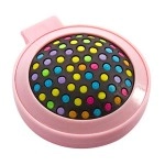 Alexvyan Light Pink Round Travel Mini Hair Comb with Make up Mirror Pocket Hair Brush Folding Hair Brush for Travel,Gift for friends, relative, lovers, sisters,mothers and yourself