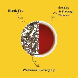 DORJE TEAS Darjeeling Organic Roasted Tea 100% Natural Premium Black Tea Loose, Monsoon Harvest Tea Leaves Rich in Healthy Flavonoids & Aromatic Long Leaves Strong Chai (Pack of 1, 100 gm)