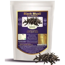 Biotic Natural Black Musli Powder - Kali Musli Powder - Curculigo orchioides - 50 gm