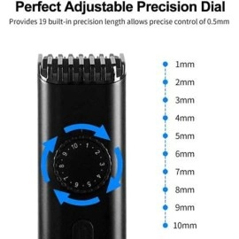 Painless beard trimmers machine mi style trimmer precision trimmer best beard trimmer Runtime: 45 min Trimmer for Men (Black)