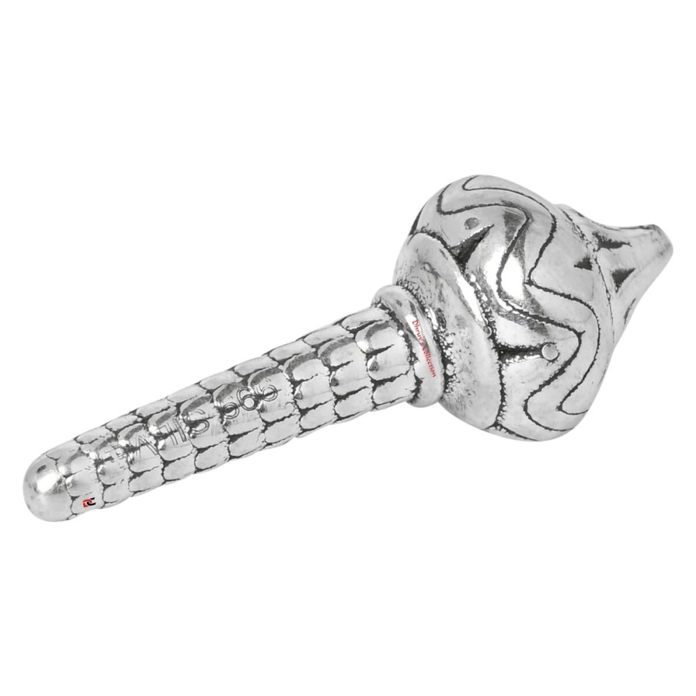 DHRUVS COLLECTION Pure Silver Hindu Religious Lord Hanuman,Bajrang Bali Gadha for Pooja, Temple Decor & Gifting Purpose - Small Size