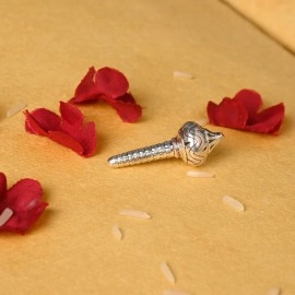 DHRUVS COLLECTION Pure Silver Hindu Religious Lord Hanuman,Bajrang Bali Gadha for Pooja, Temple Decor & Gifting Purpose - Small Size