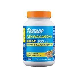 FAST&UP Ashwagandha (KSM-66) 600mg Ashwagandha with 5% Withanolides- Natural Vitality Booster - Fast Absorbing - USDA Organic Certified -Vegetarian - 60 Capsules, Green