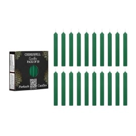 PROSPERRO LUMO by Parkash Wax Candles Chime Candles Set of 20 | Ritual Spell Candle | Unscented (Green)