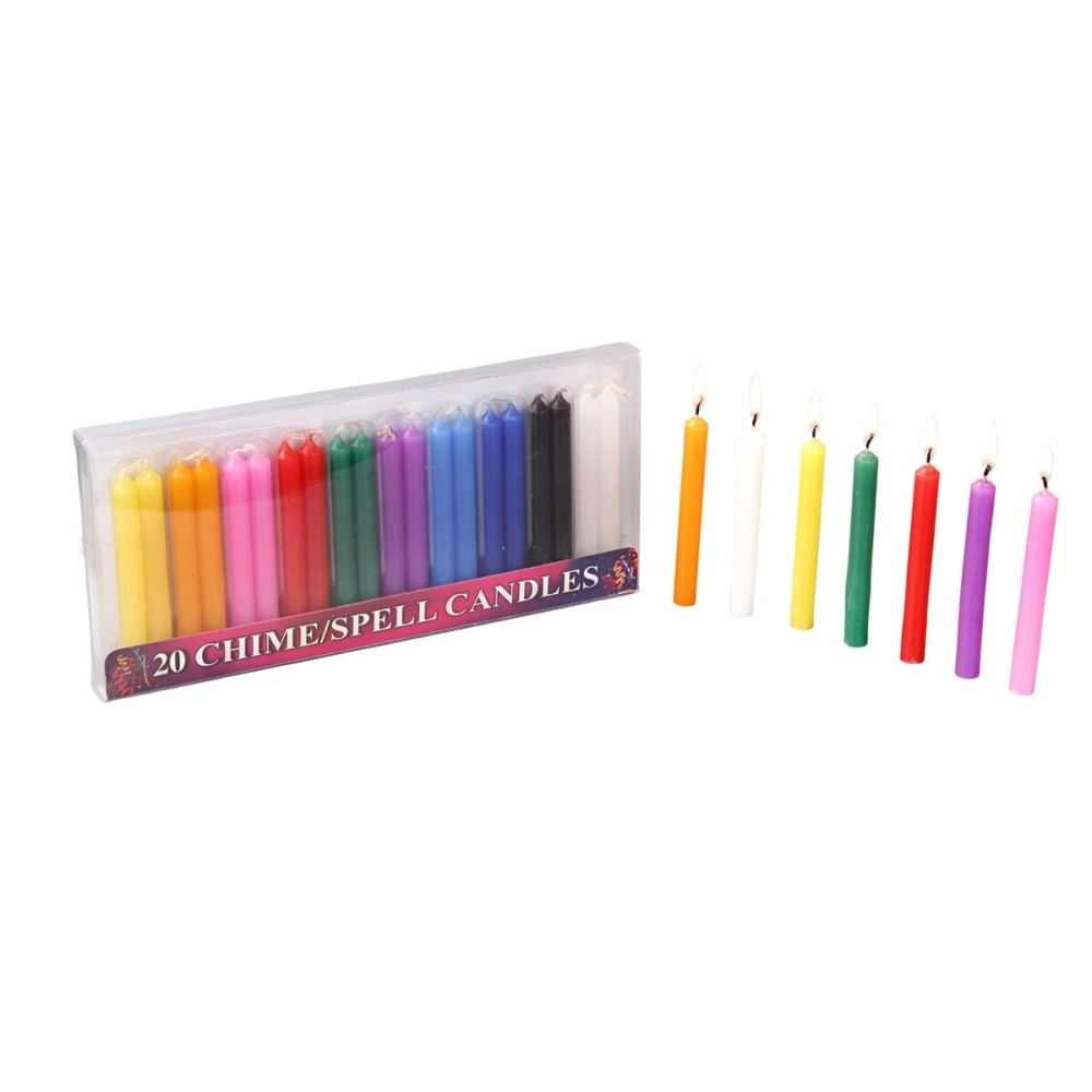 PROSPERRO LUMO by Parkash Candles Chime Candles Set of 20 | Ritual Spell Candle | Unscented, Multicolour, Wax