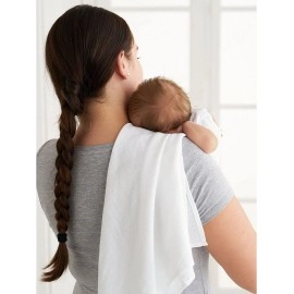 Mothers Choice White Muslin Cloth Square Plane Nappies/Reusable Washable Cotton Diapers for New Born Baby Boy and Baby Girl, 60 X 60 CM - Pack of 6