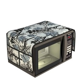 Factcore Kitchen Combo Fridge Top Cover, Oven Cover 1 Piece,2 Piece Fridge Handle Cover, 3 Pcs Fridge Mats (Black Classic), (Set of 7 Piece) (Black Branch Oven Combo)