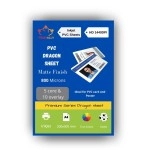 True-Ally Premium MATTE Finish PVC Lamination Dragon Sheet A4 Size 800 Micron for PVC Aadhar , Photos, ID card (Set of 5 Cores and 10 Overlays)