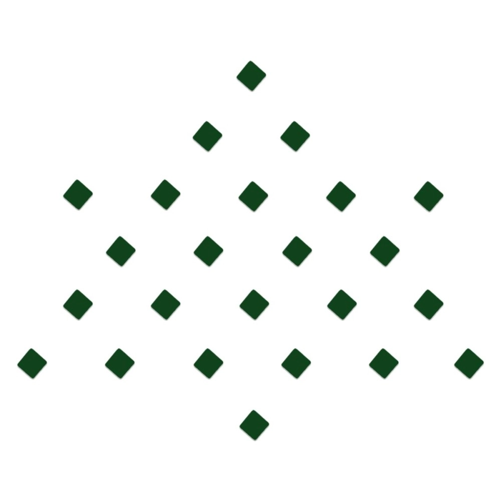 Comet Busters Green Square Bindis (4mm) (BIN1203)