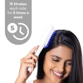 PROTOUCH LED Hair Therapy Comb with Red & Blue LED light scalp treatment & vibration massage | Hair Fall control | Scalp Massage | Portable & Detangling | For Men & Women (unisex) | For All Hair Type