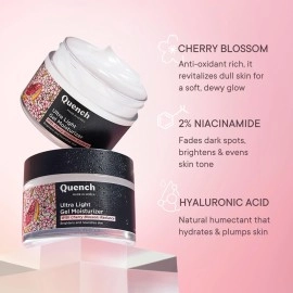 QUENCH BOTANICS 2% Niacinamide Ultra Light Gel Moisturizer | Instantly Brightens Skin | Water-Like Gel Texture | Non Sticky & Quick Absorbing for Healthy Skin Barrier | Made in Korea (50ml)