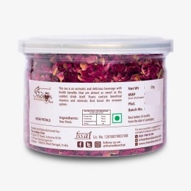The Indian Chai - Rose Tea, Gulab Patti, Full of Vitamins, Relieves Stress & Anxiety, Herbal Tea, Rose Petals 25 grams