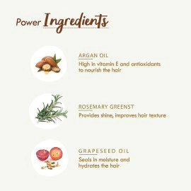 Nat Habit Argan Grapeseed Hair Balm For Men & Women Split Ends, Smoothening, Post Wash Straightening, Conditioning Infused With Rosemary & Oils - (Pack of 1, 25ml)