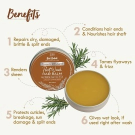 Nat Habit Argan Grapeseed Hair Balm For Men & Women Split Ends, Smoothening, Post Wash Straightening, Conditioning Infused With Rosemary & Oils - (Pack of 1, 25ml)