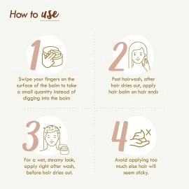 Nat Habit Argan Grapeseed Hair Balm For Men & Women Split Ends, Smoothening, Post Wash Straightening, Conditioning Infused With Rosemary & Oils - (Pack of 1, 25ml)