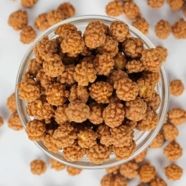 DHAMPURGREEN Gur Chana Roasted Chickpeas Snacks with Gur, Sugar Free Superfood Snack with Jaggery and Chana, 450G (3X150G)