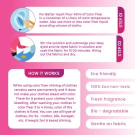 Vedcare Fabric Color Fixer Liquid For Clothes, Works For Silk, Cotton, Georgette And All Fabric 500 Ml, Pack of 1