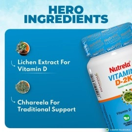 NUTRELA PATANJALI VIT D2K NATURAL TAB- VANILLA, Pack of 60 tabs