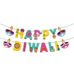 FestikoHappy Diwali Banner Party Decoration Supply,Diwali Themes Party Favors for Party Decoration (Banner)
