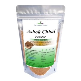 VY VedaYug Ashoka Bark Powder, 100g | Ashoka Chaal (Saraca Indica) Asoca Chhal Powder Pure and Organically Processed Fine Powder | Food-Grade Stand-Up Zipper Pouch - 100g