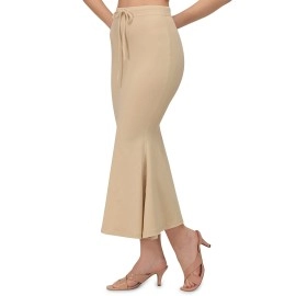 Mehrang Lycra Saree Shapewear Petticoat for Women, Cotton Blended,Petticoat,Skirts for Women,Shape Wear Dress for Saree (XL, Beige)